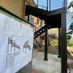 Scala esterna su misura in corten per giardino Diemme Group