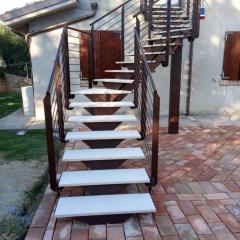 Scala esterna su misura in corten per giardino Diemme Group