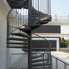 Scala a chiocciola per esterni in acciaio